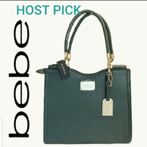 bebe Handbags - 🎉HP🎉🆕️bebe Yolanda hunter green satchel bag